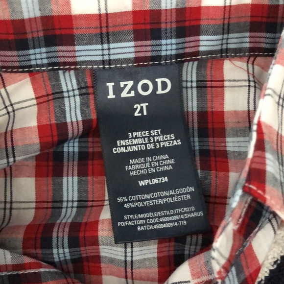 NWT Christmas shirt set/sweater vest - Picture 3 of 5